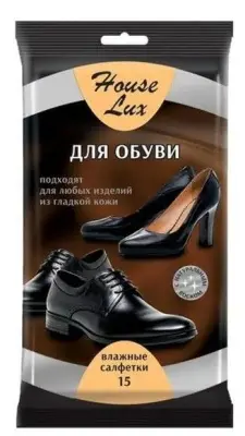 House Lux №15 влажные салфетки для обуви 