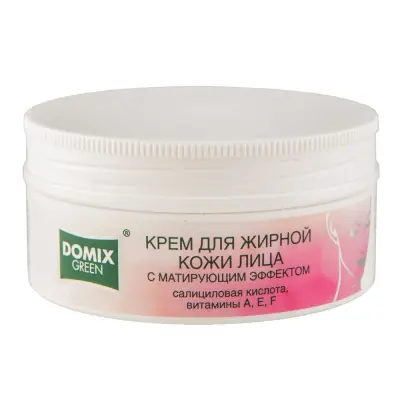 Domix крем для жирной кожи лица с матирующим эффектом с салициловой кислотой витаминами, E, 75 мл 
