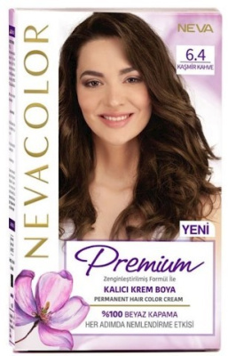 Nevacolor PRЕMIUM стойкая крем краска для волос 6.4 CASHMERE BROWN мягкий  кофе 