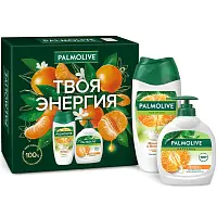 Palmolive подарочный набор натурэль мандарин и витамин с гель крем для душа 250 мл + крем мыло для рук 300 мл