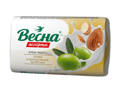 ВЕСНА ассорти туалетное мыло олива и миндальное молочко 90г 