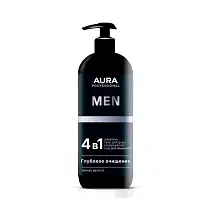 Aura Professional men шампунь глубокое очищение новый флакон дозатор 1000 мл