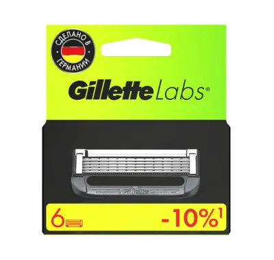 Gillette кассеты labs 6 шт 