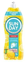 Sunday средство для мытья посуды экстра лимон парфюмированное 1л