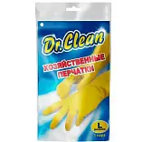 Dr Clean перчатки хозяйственные резиновые размер L