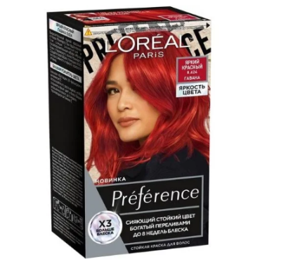 L`oreal Preference краска для волос 8.624 яркий красный гавань 