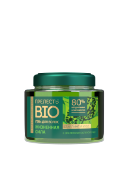 Прелесть био гель для укладки волос с экстрактом зелёного чая сильная фиксация 250 мл 