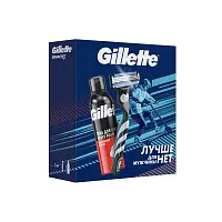 Подарочный набор gillette с 1 кассетой + пена для бритья классическая 200 мл