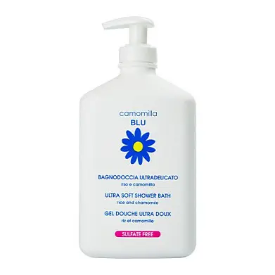 Camomilla Blu гель для душа с рисом и ромашкой для взрослых и детей 0+ ultra soft and 500 мл