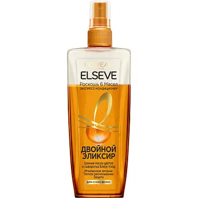 Elseve экспресс кондиционер для волос двойной эликсир роскошь 6 масел для сухих волос 200 мл