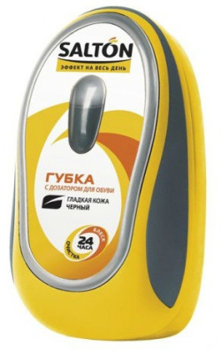 Губка для гладкой кожи SALTON с дозатором ЧЕРНАЯ 