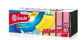 INSULA люкс губки для посуды мега макси 10 шт