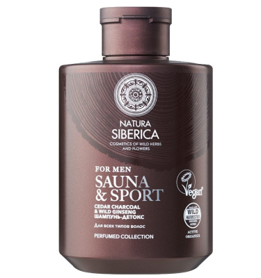 Natura Siberica sauna & sport for men шампунь детокс для всех типов волос 300 мл 