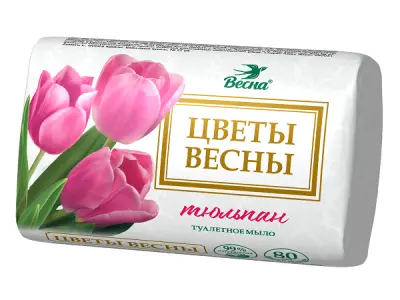 ВЕСНА цветы весны туалетное мыло тюльпан 90г 