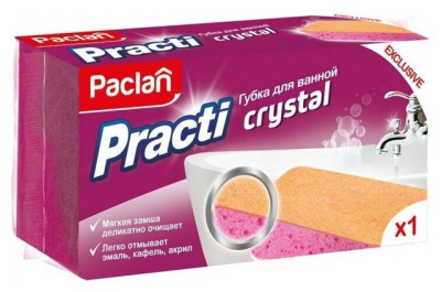 Paclan губка для ванной Practi Crystal 1шт 