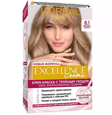 L' Excellence 8.1 светло русый пепельный