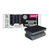 York губки для посуды графит профильные 5 шт