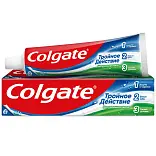 Colgate зубная паста тройное действие натуральная мята для защиты от кариеса удаления потемнений с зубов и свежего дыхания 100 мл