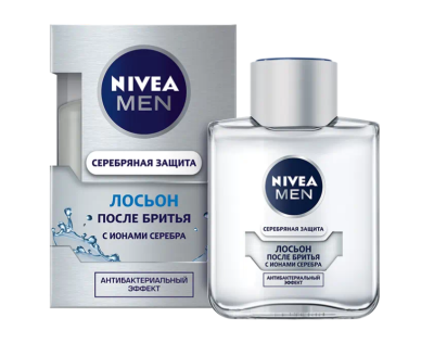 Nivea Men лосьон после бритья cеребряная защита 100 мл 