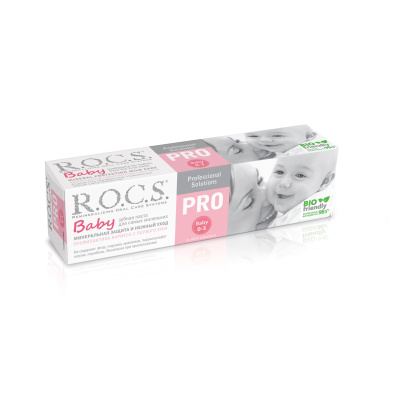 ROCS BABY PRO Зубная паста для малышей МИНЕРАЛЬНАЯ ЗАЩИТА И НЕЖНЫЙ УХОД, 45г 
