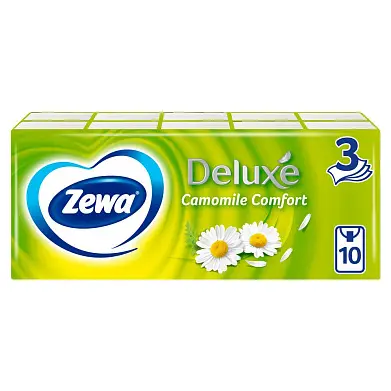 Zewa носовые платочки 3 х слойные ромашка 10 шт 1 шт =1 пачка 1 уп по 10 платочков