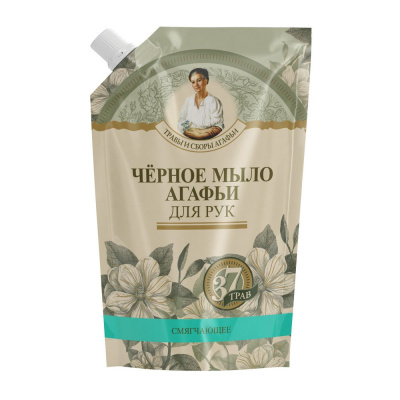 Травы и сборы Агафьи мыло для рук черное 500 мл дой пак 