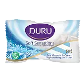 Туалетное мыло DURU 1+1 КРЕМ+МОРСКИЕ МИНЕРАЛЫ, 90г