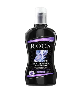 ROCS ополаскиватель для полости рта отбеливающий Black 250мл