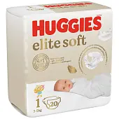 Huggies Soft подгузники для новорожденных 3-5 кг 1 размер 20 шт
