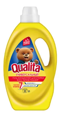 Qualita гель для стирки всех типов белья универсальный флакон 1000 мл 