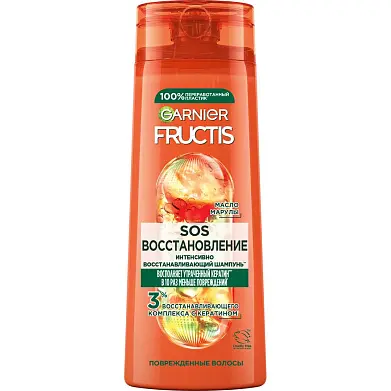 Fructis укрепляющий шампунь для волос восстановление для поврежденных волос 400 мл