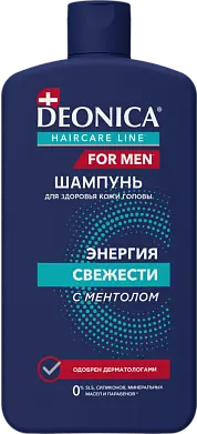 Deonica for men шампунь для волос энергия свежести 750 мл