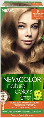 Nevacolor Natural Colors стойкая крем краска для волос 9. блондин очень светлый