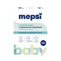 Mepsi стиральный порошок на основе натурального мыла гипоаллергенный для детского белья 400 г