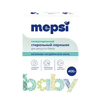Mepsi стиральный порошок на основе натурального мыла гипоаллергенный для детского белья 400 г