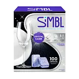 Simbl таблетки для мытья посуды в посудомоечных машинах кристальная забота 100 шт