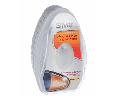 Silver губка блеск для обуви с дозатором силикон антистатик натуральная 6мл 48шт 