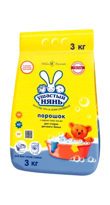 Ушастый нянь стиральный порошок детский 3 кг 