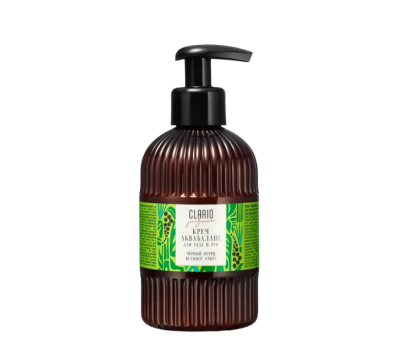 Clario парфюмированный крем аквабаланс для тела и рук чёрный перец ветивер амбра 270 мл 