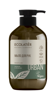Ecolatier Жидкое мыло для рук  базилик & жожоба, 400 мл 