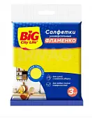 BIG City салфетки вискозные фламенко 3 шт