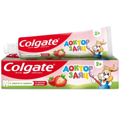 Colgate зубная паста детская доктор заяц клубника 50 мл 