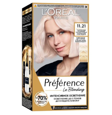 L'oreal Preference краска для волос 11.21 ультраблонд перламутровый 