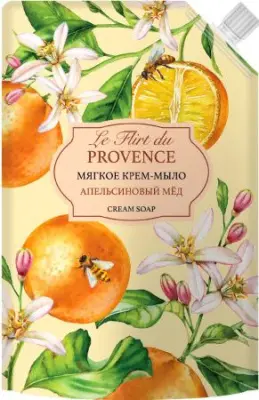 Le Flirt Du Provence мягкое крем мыло апельсиновый мед 500 мл 