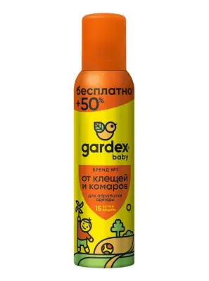 Gardex baby аэрозоль от клещей и комаров 150 мл 