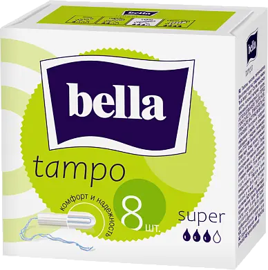 BELLA Тампоны женские гигиен. без аппликатора comfort марки ' bella' Super по 8 шт