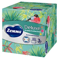 Zemma салфетки для лица 3 х слойные deluxe арома коллекция 60 шт