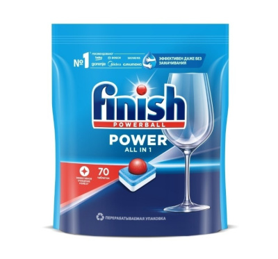 Finish Таблетки для посудомоечных машин All in 1 Power 70шт 