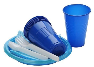 Набор для пикника премиум чайный тар 167 стак 200мл вилка ч.ложка салф всё по 6шт 