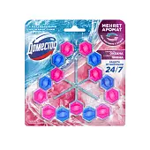 Доместос туалетные блоки для очищения унитаза свежесть океана и нежность пиона 3 50 гр